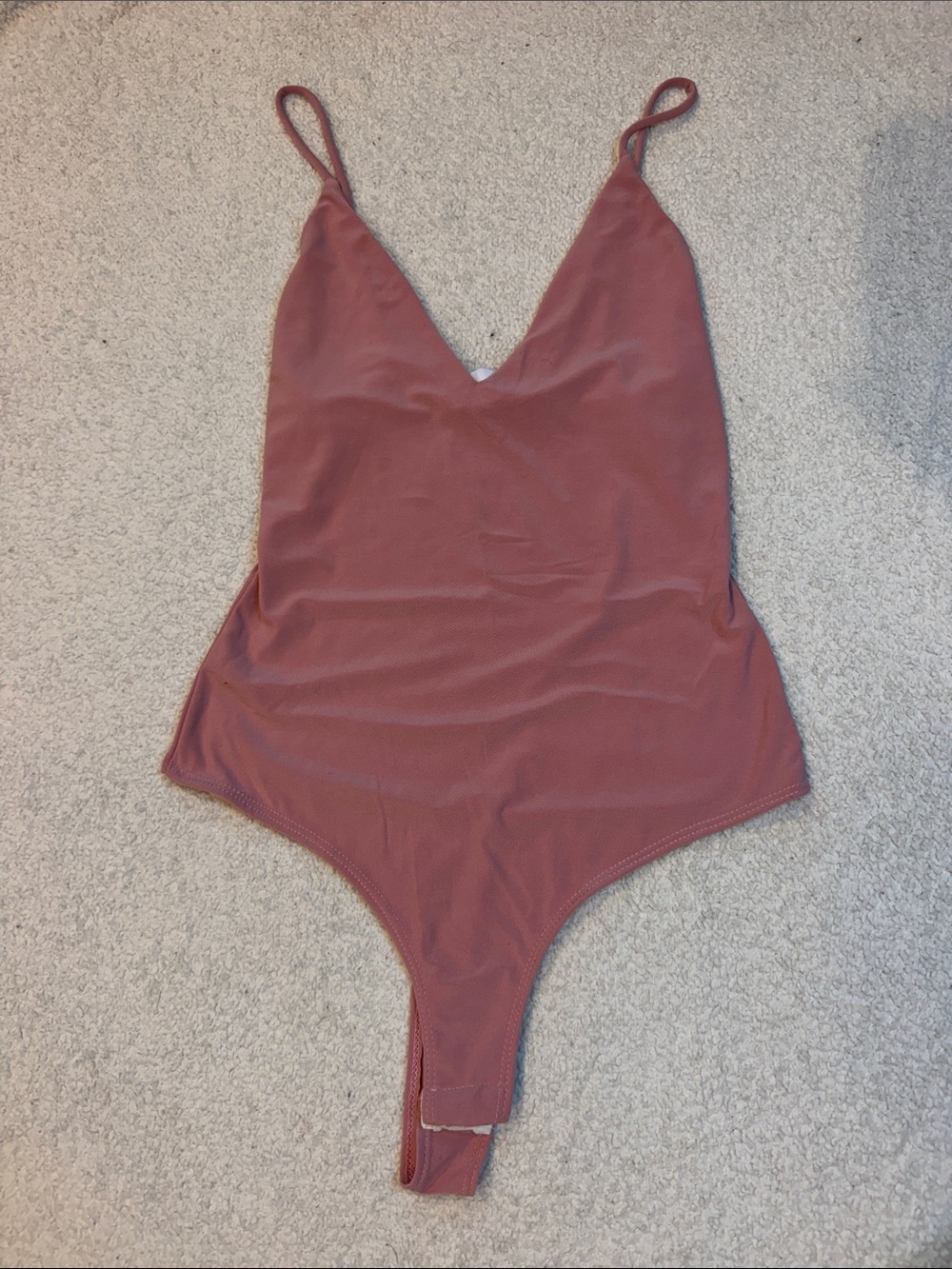 Women’s V-Neck Bodysuit in Rust
